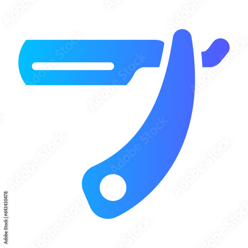 straight razor Gradient icon