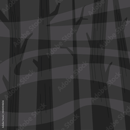 spooky forest vector illustration