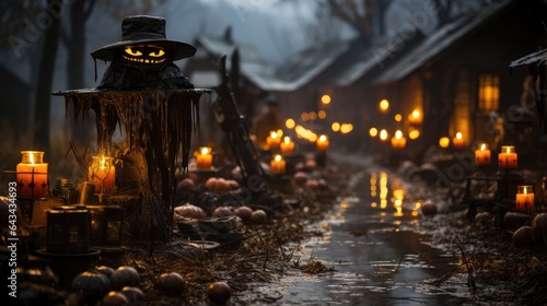 Haunted Festival Mood with Candles