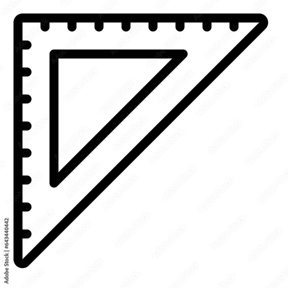 Fototapeta premium Triangle Ruler outline icon