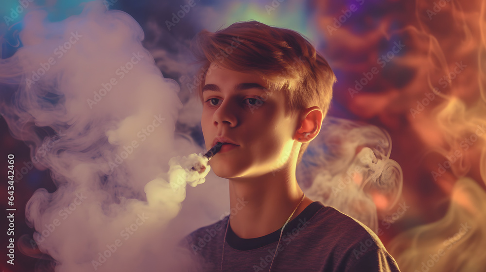 Vaping and Youth: Realistic 4K Stock Photo Illustrating the Impact of ...