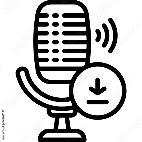 podcast download icon