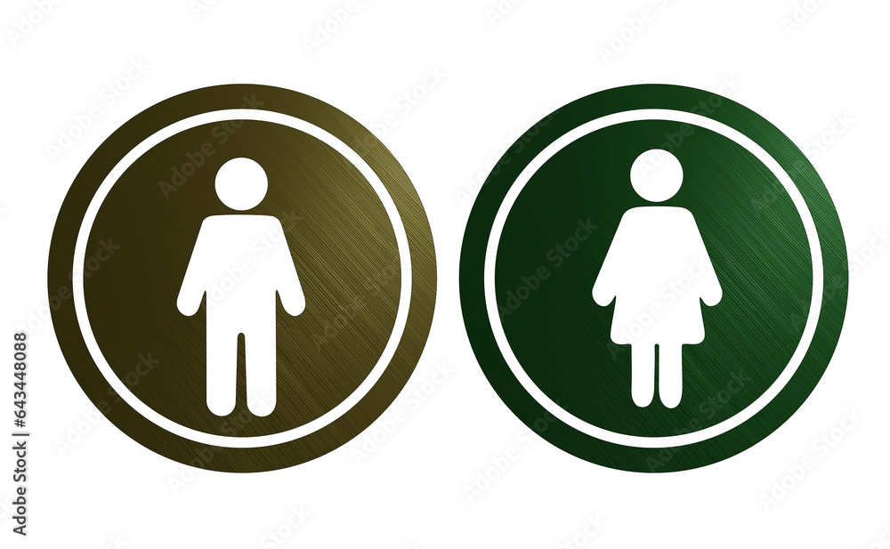 Man and woman icon symbol with texture Man and woman icon symbol with texture