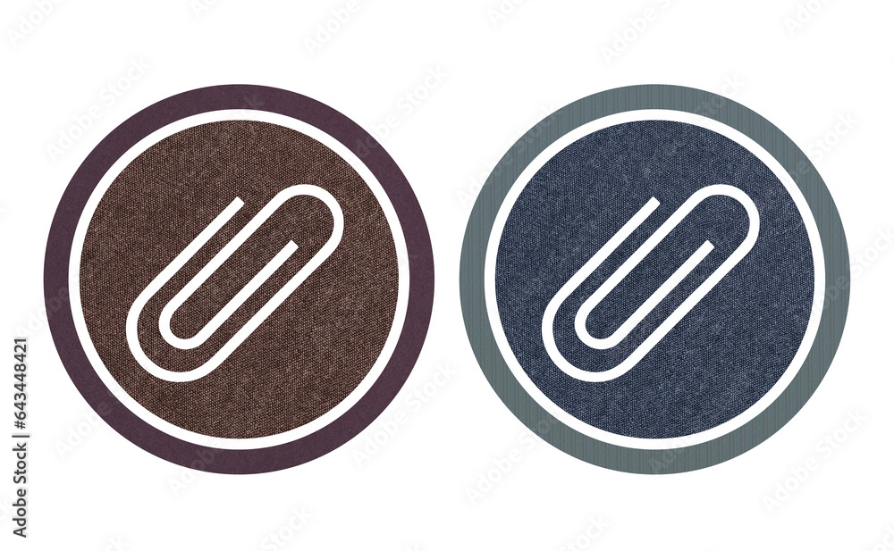 paper clips icon symbol with texture paper clips icon symbol with texture