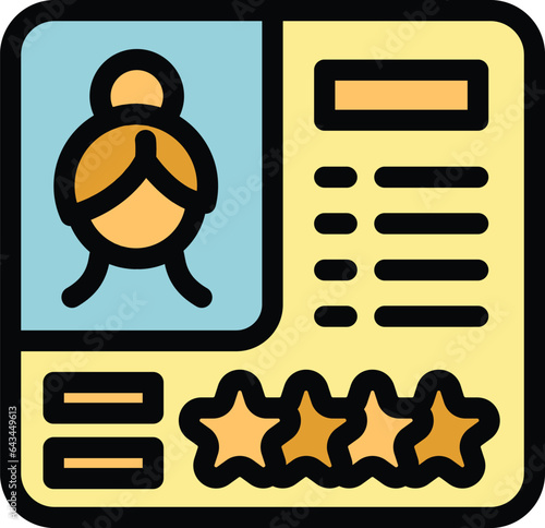 Babysitter cv icon outline vector. Baby childcare. Woman child color flat