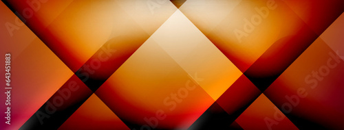 Light and shadow squares and lines abstract background