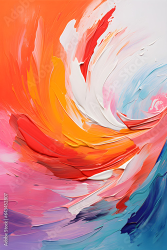 Vibrant palette abstract rough colorful multicolored art painting texture, with oil brushstroke, pallet knife paint on canvas. 