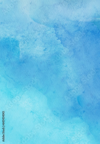 Abstract blue watercolor paint background. Vector illustration