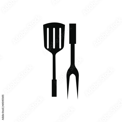 Grill  spatula logo icon