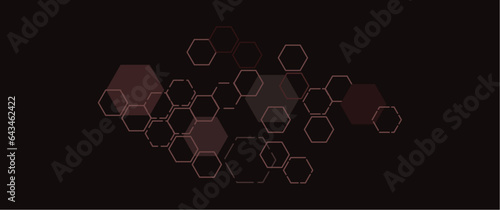 abstract modern hexagonal shape pattern, seamless geometric shape pattern vector design for background, banner, brochure, graphical resource, ad