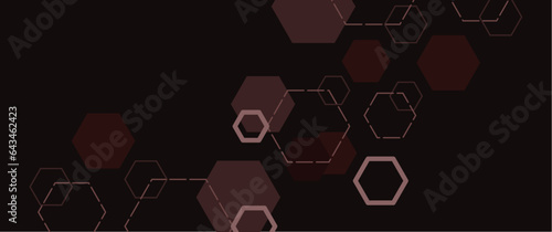 abstract modern hexagonal shape pattern, seamless geometric shape pattern vector design for background, banner, brochure, graphical resource, ad