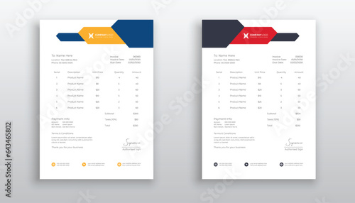 creative modern invoice template for your business
