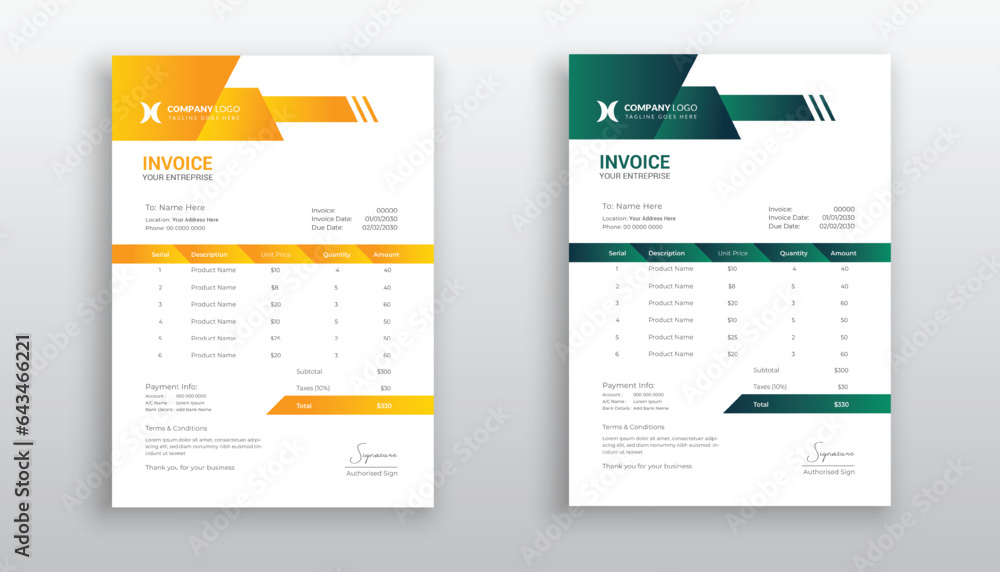 creative modern invoice template for your business
creative modern invoice template for your business