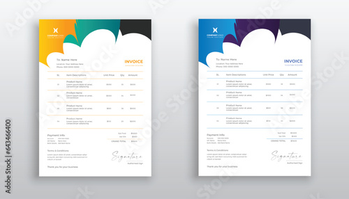creative modern invoice template for your business
