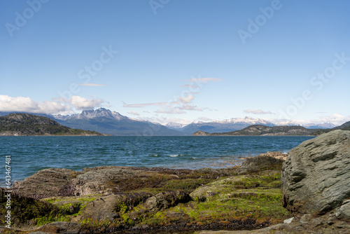 Paisaje de la Bahía Lapataia, Ushuaia de la Provincia de Tierra del Fuego, Argentina.
 photo