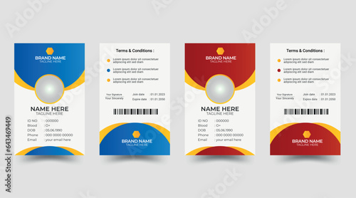 ID card template, office id card, business id card, customize id card, Id cards design, corporate id card design with modern layout.