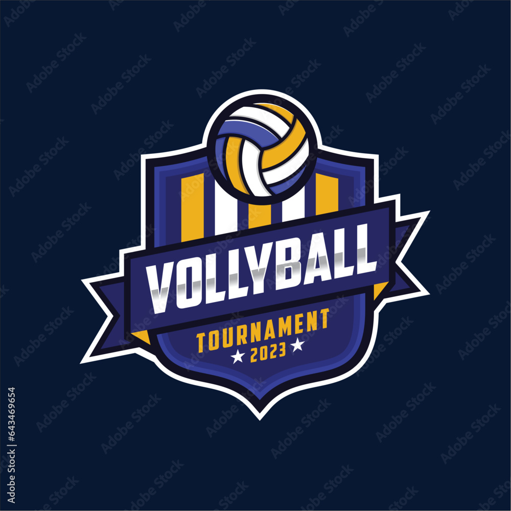 volleyball tournament logo template