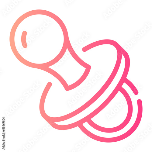 pacifier Line Gradient Icon