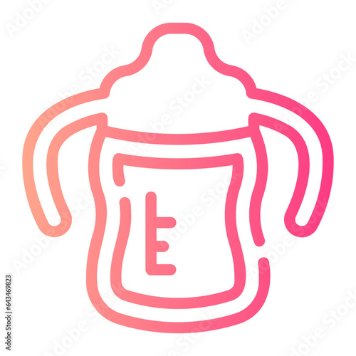 sippy cup Line Gradient Icon