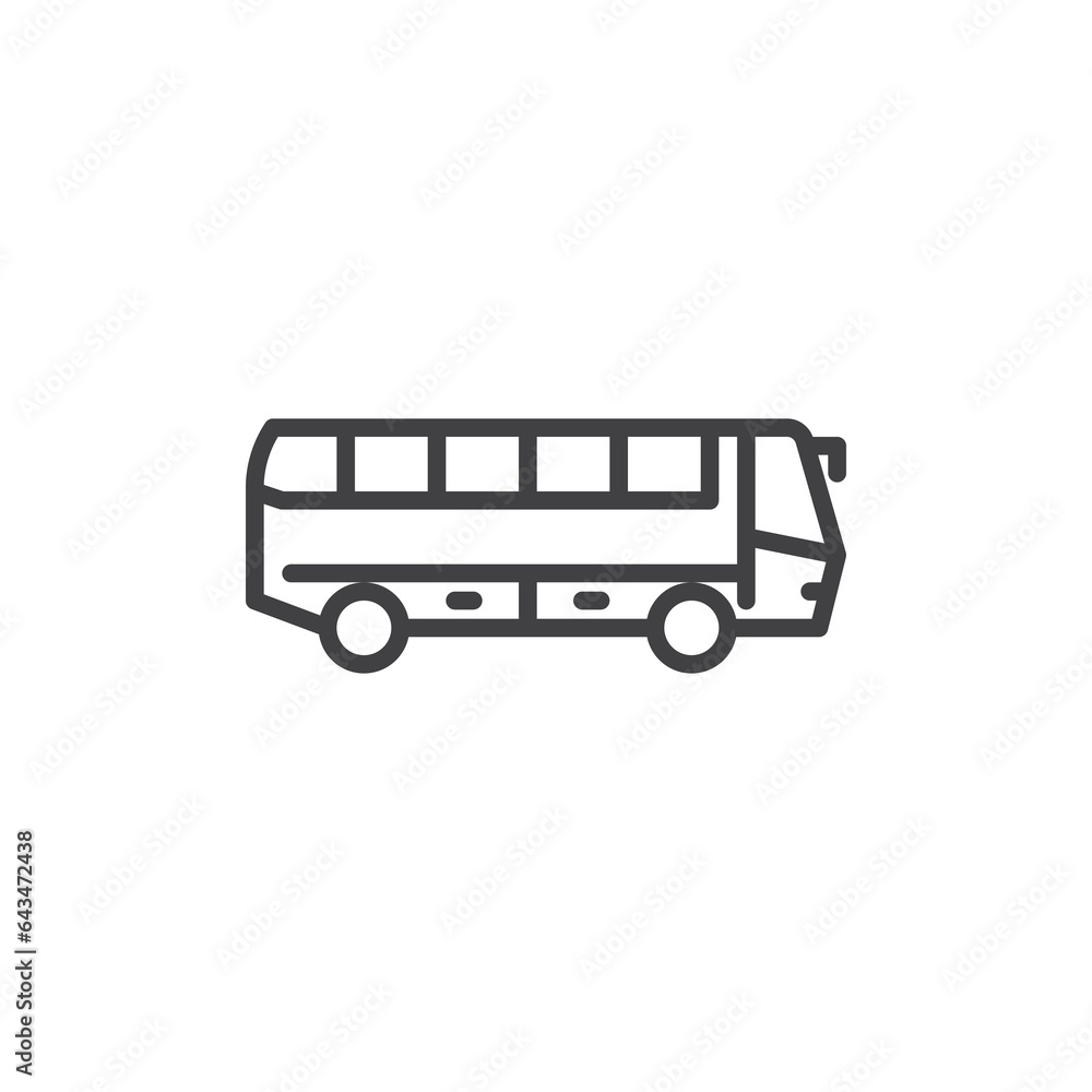 School bus line icon