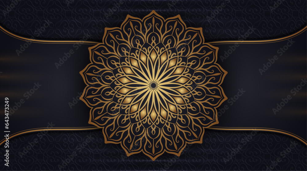 Black and gold, luxury mandala background Black and gold, luxury mandala background