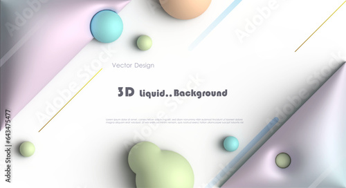 Vector, Illustration abstract element with dynamic 3d shape, gradient color background. Minimal line pattern, circle, geometric shape. Modern graphic design for layout poster cover, banner template