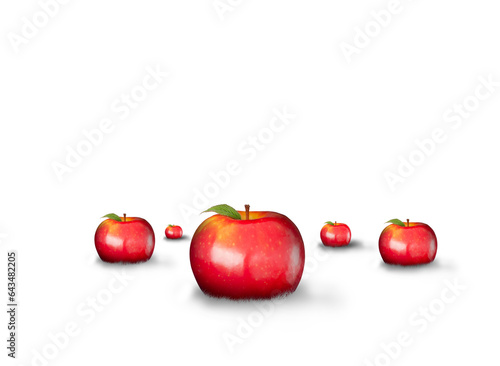 Digital png illustration of red apples on transparent background