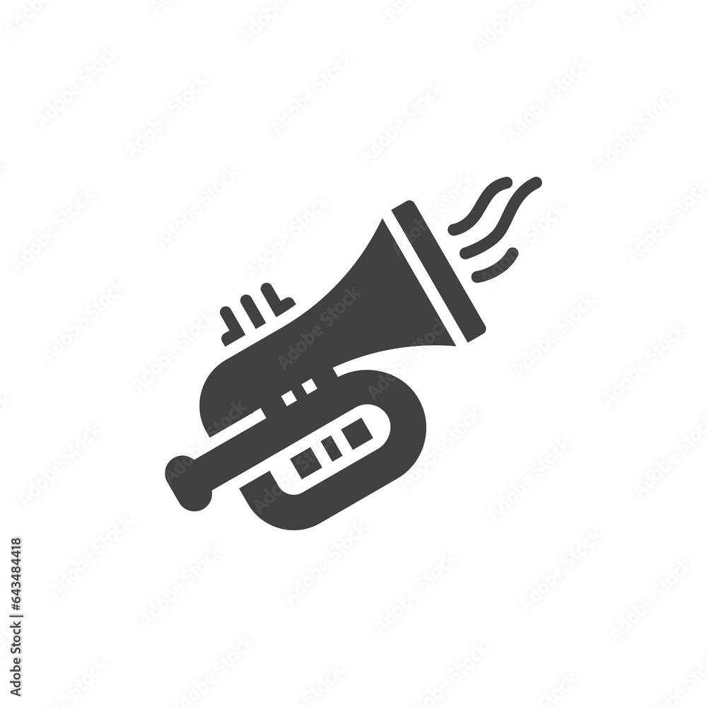 Trumpet music vector icon