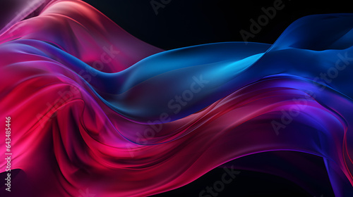 Flowing fabric blue and red abstract background. Gradient design element for banners, backgrounds, wallpapers and covers.