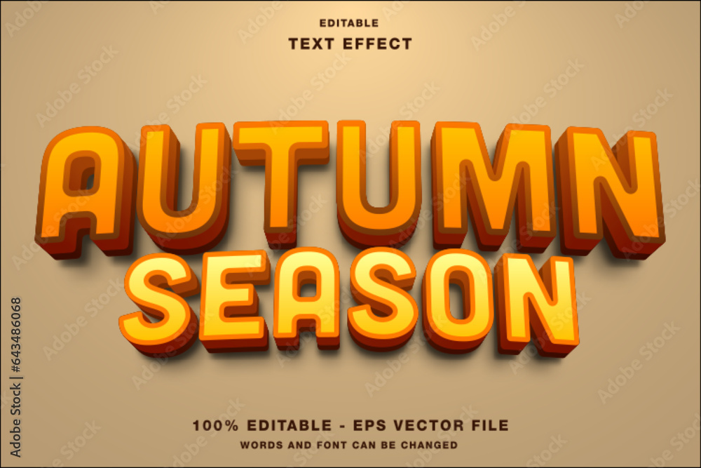 Autumn Season Editable Text Effect