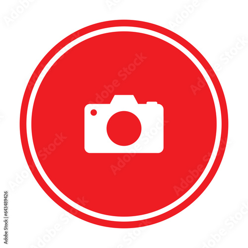 camera icon logo design template vector illustration