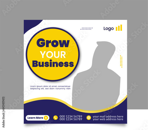 Digital Marketing Social Media Post Design in Vector