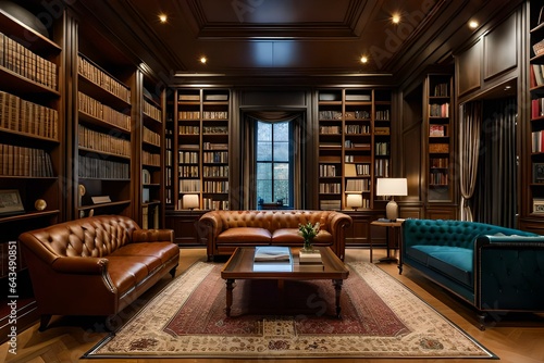 library room with books photo