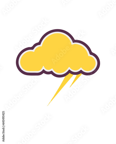 Cloud simple vector illustration isolated cartoon design