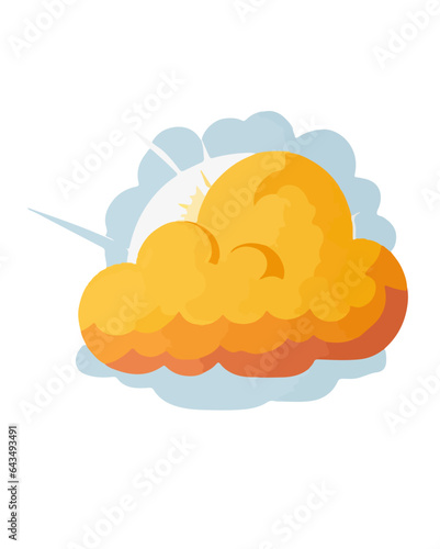 Cloud simple vector illustration isolated cartoon design