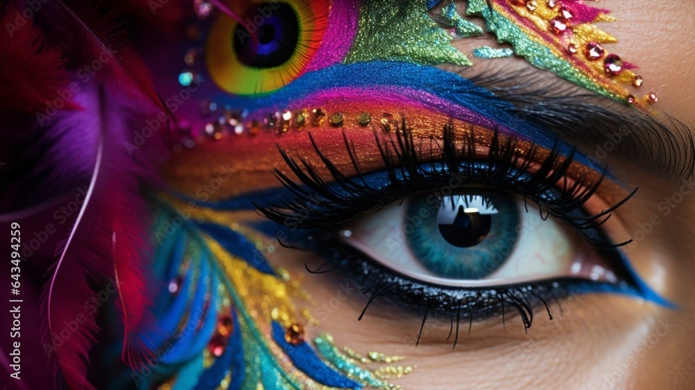 Vibrant eye make-up 