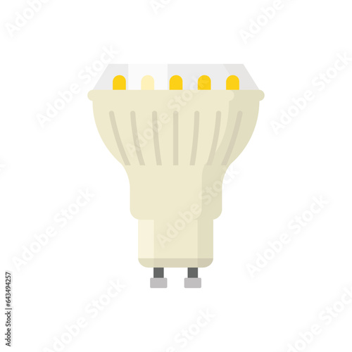 LED light lamp bulb vector colorful icon