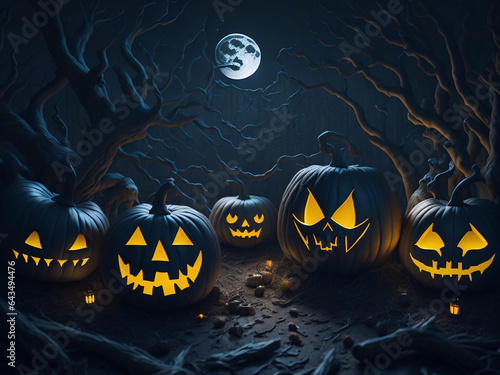 Harvest Moon Enchantment: A Halloween Pumpkin Spectacle