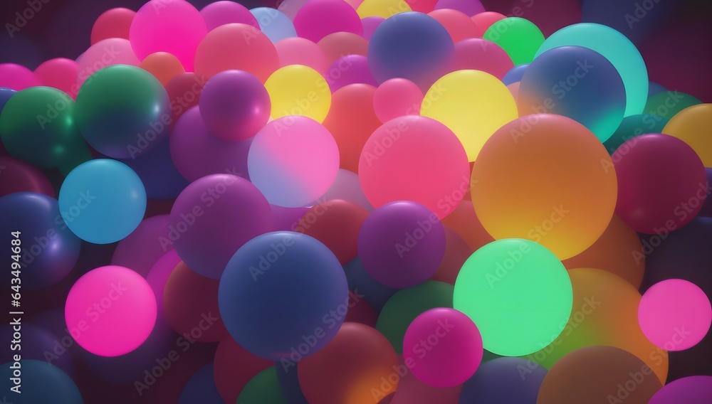 close up of colorful balls