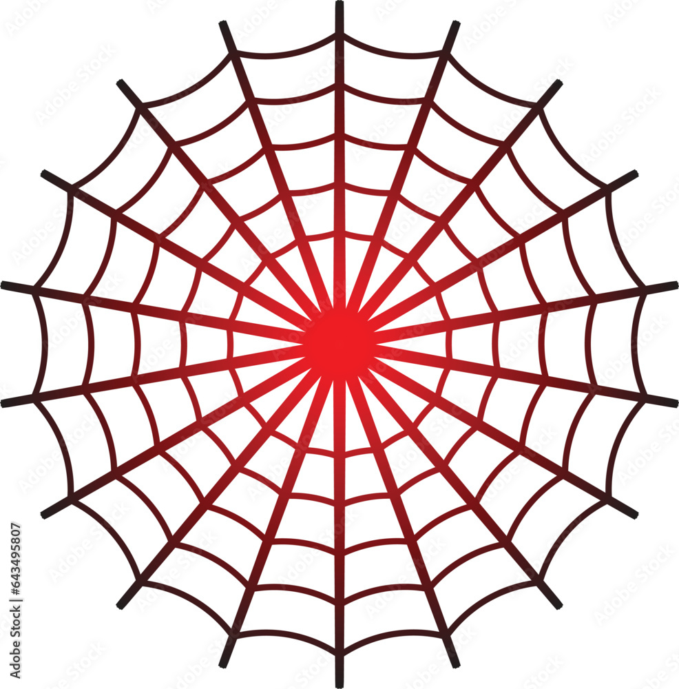 Obraz premium Spider Web vector image or clipart