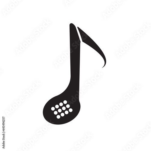 note music golf logo icon design.