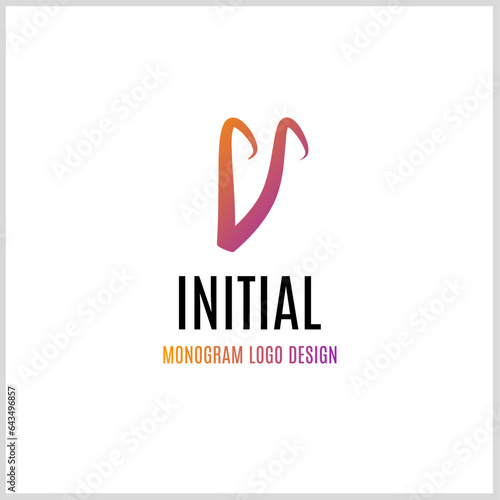 Letter V monogram logo design template. Premium letter V. Premium monogram logotype. Creative monogram luxury symbol. Graphic letter symbol for corporate identity. Vector for icon, symbol or logo