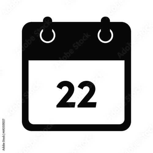 calender icon, 22 calender icon with white background photo