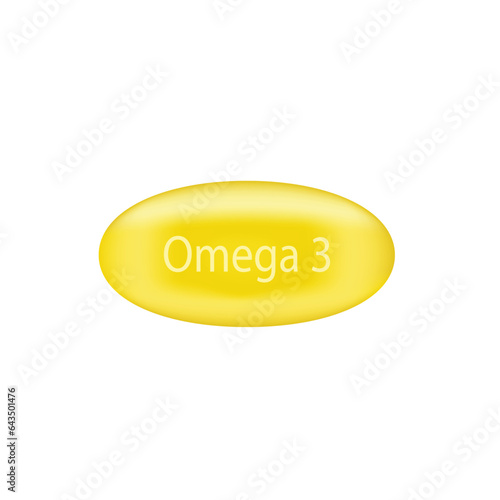 omega 3 vitamin healthy complecs illustartion eps 10 