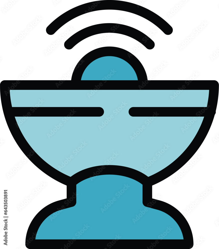 Home antenna icon outline vector. Tv remote. Smart monitor color flat Home antenna icon outline vector. Tv remote. Smart monitor color flat