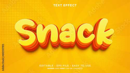 Snack editable text effect