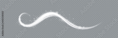 Abstract motion effect with the speed of light.White neon glow effect. Magic shiny line.