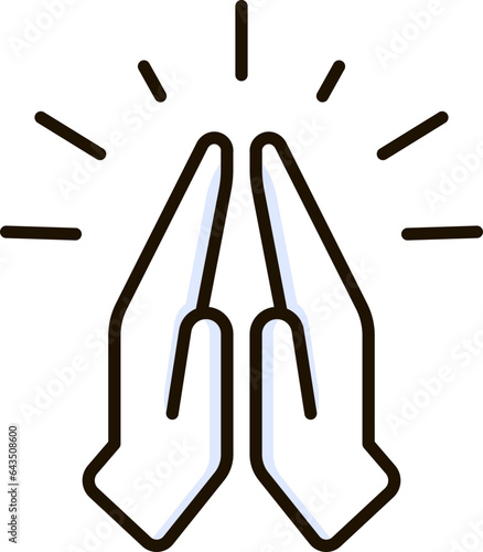prayer namaste icon emoji sticker
