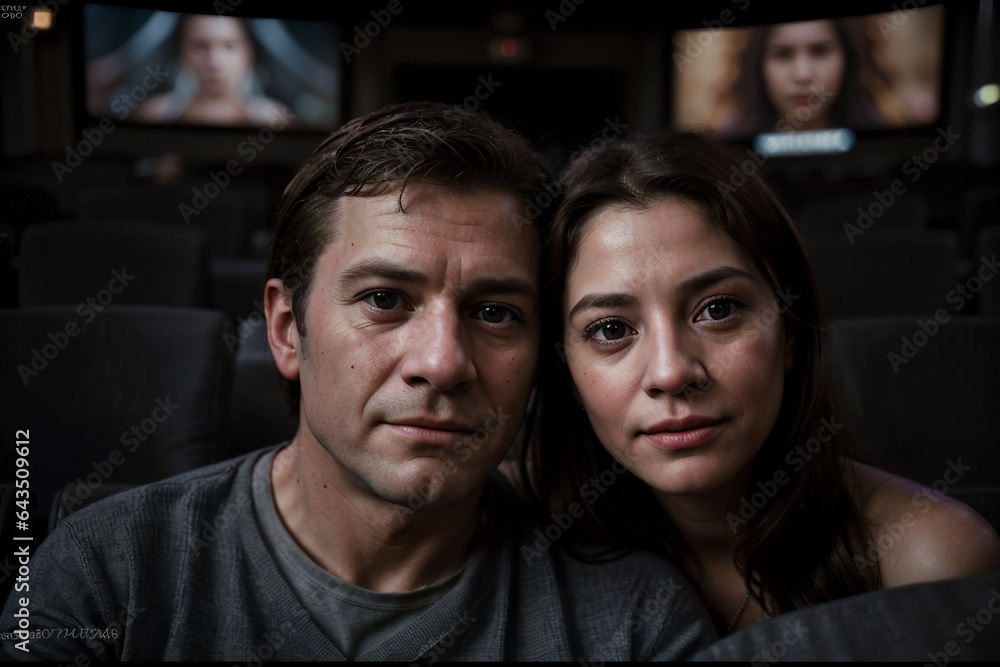 Fototapeta premium Couple in the cinema