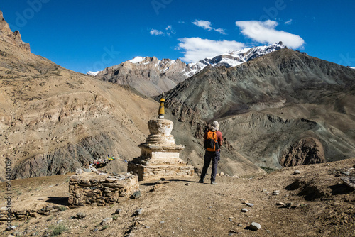 Fotografie Trekking to Zanskar above the Tsarab Chu River, Ladakh, India